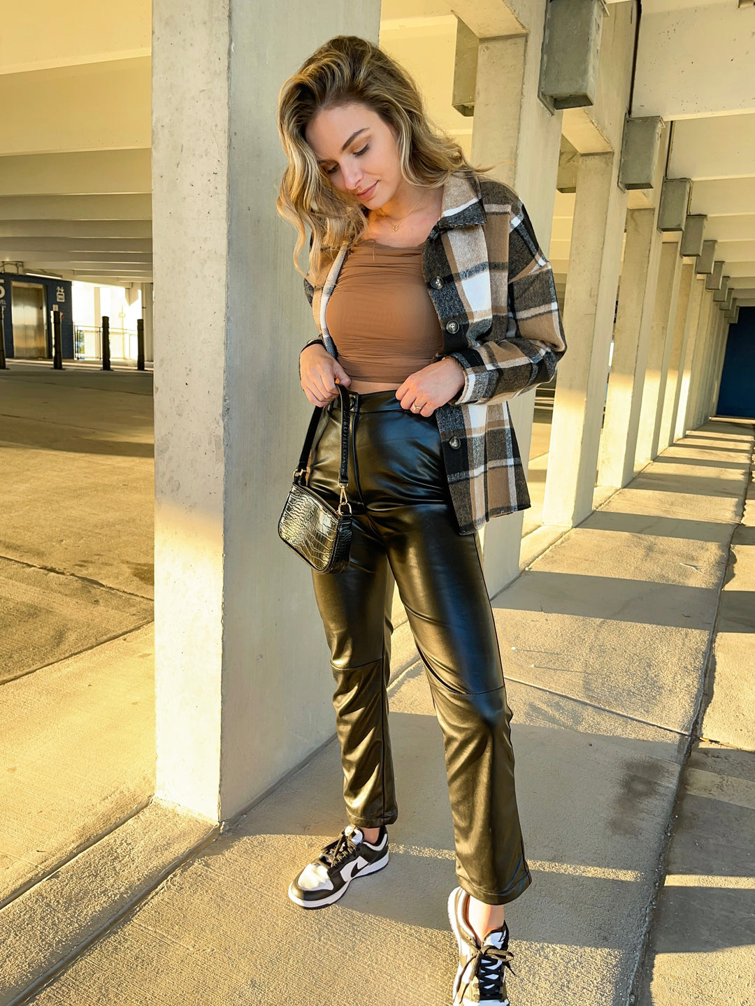 Soho Nights Faux Leather Pants kaycoast